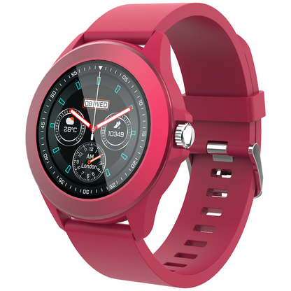 Volkano Splash Series Round Smartwatch - Red
