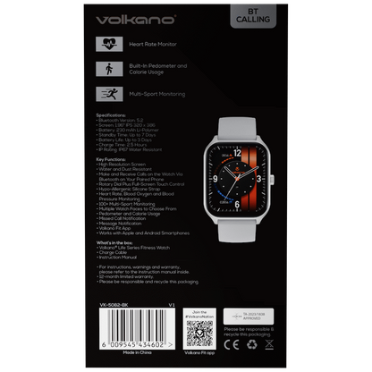 Volkano Life Series Smart Watches - Silver