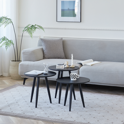 Everfurn Wooden Finish 3 - Piece Monaco Coffee Table