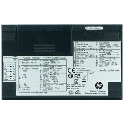 HP 12C Platinum Financial Calculator (Algebraic or RPN)