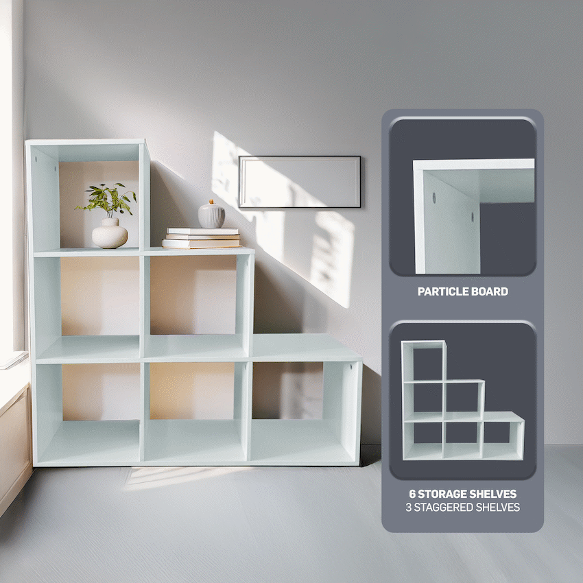 Everfurn Hexagon Bookshelf, High Pressure Laminate