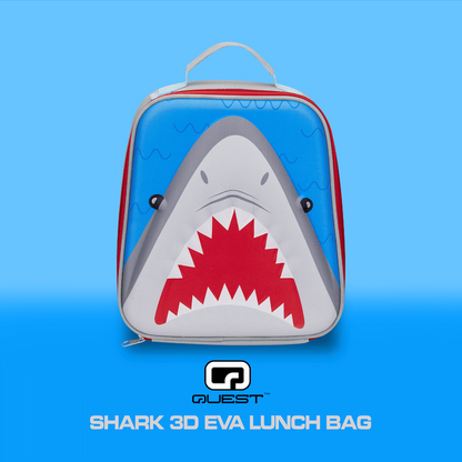 Quest Shark 3D EVA Lunch Bag - Grey