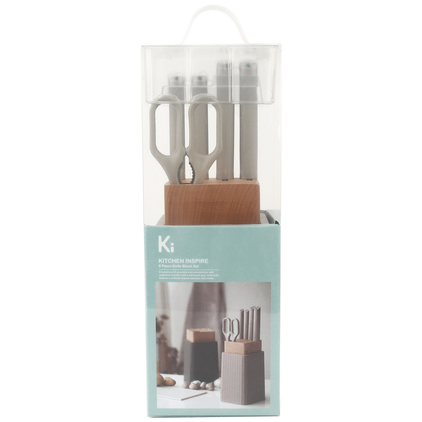 Kitchen Inspire 6pce Knife Block Set