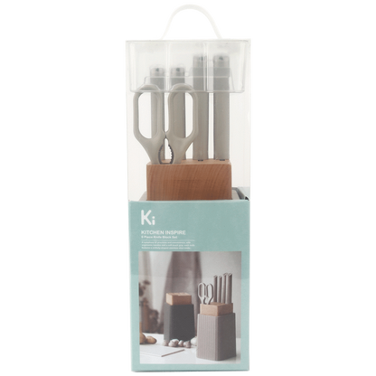 Kitchen Inspire 6pce Knife Block Set