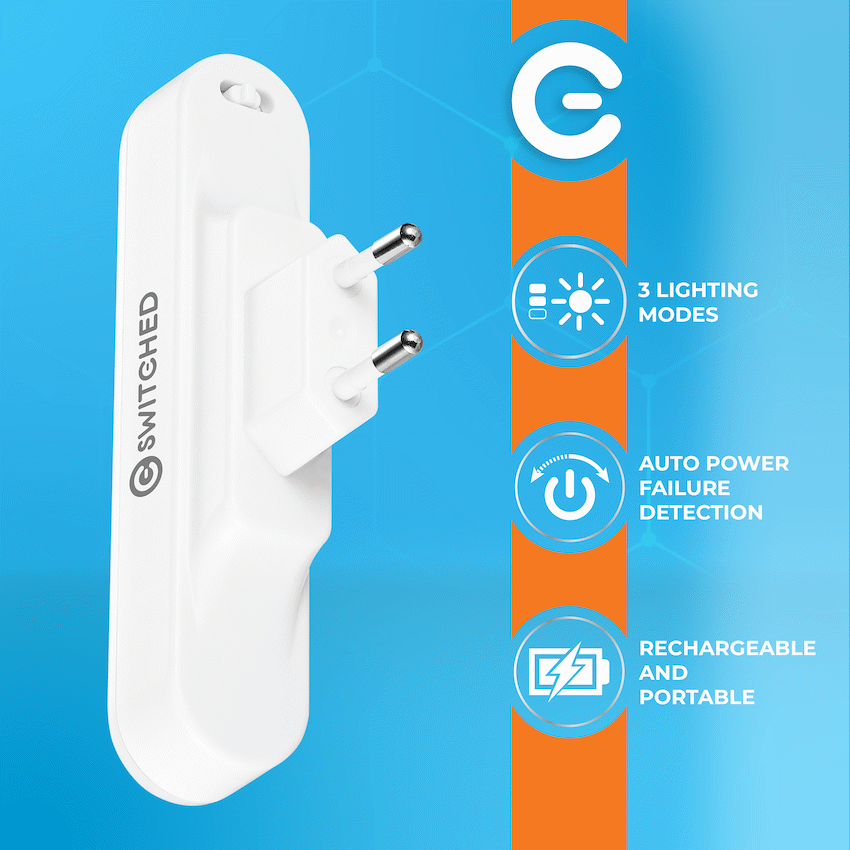Switched Lux Series - Emergency Night Light with Auto Power Failure Detection