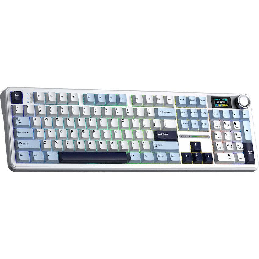 Aula Mechanical Gasket LCD Full Keyboard Multimode - Black/Grey