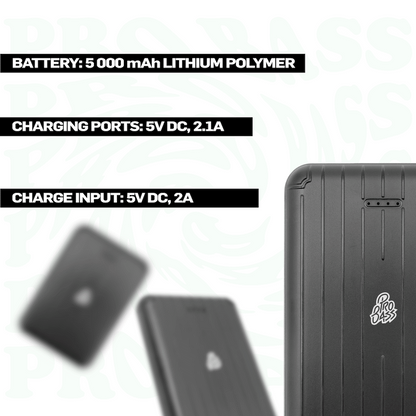 Pro Bass Engine 5000mah Series Power Bank - Black