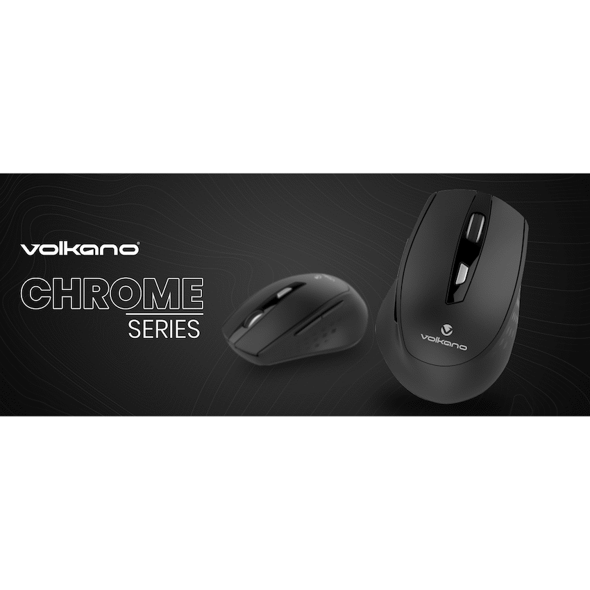 Volkano Chrome Series Wireless Mouse - Black