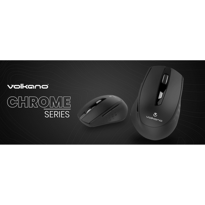 Volkano Chrome Series Wireless Mouse - Black