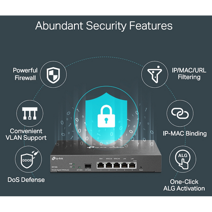 TP-Link Omada ER7206 Gigabit VPN Router with PoE+ Ports and Controller Ability
