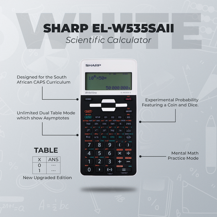 Sharp EL-W535SAII-White Scientific Calculator