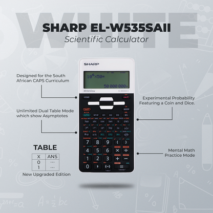 Sharp EL-W535SAII-White Scientific Calculator
