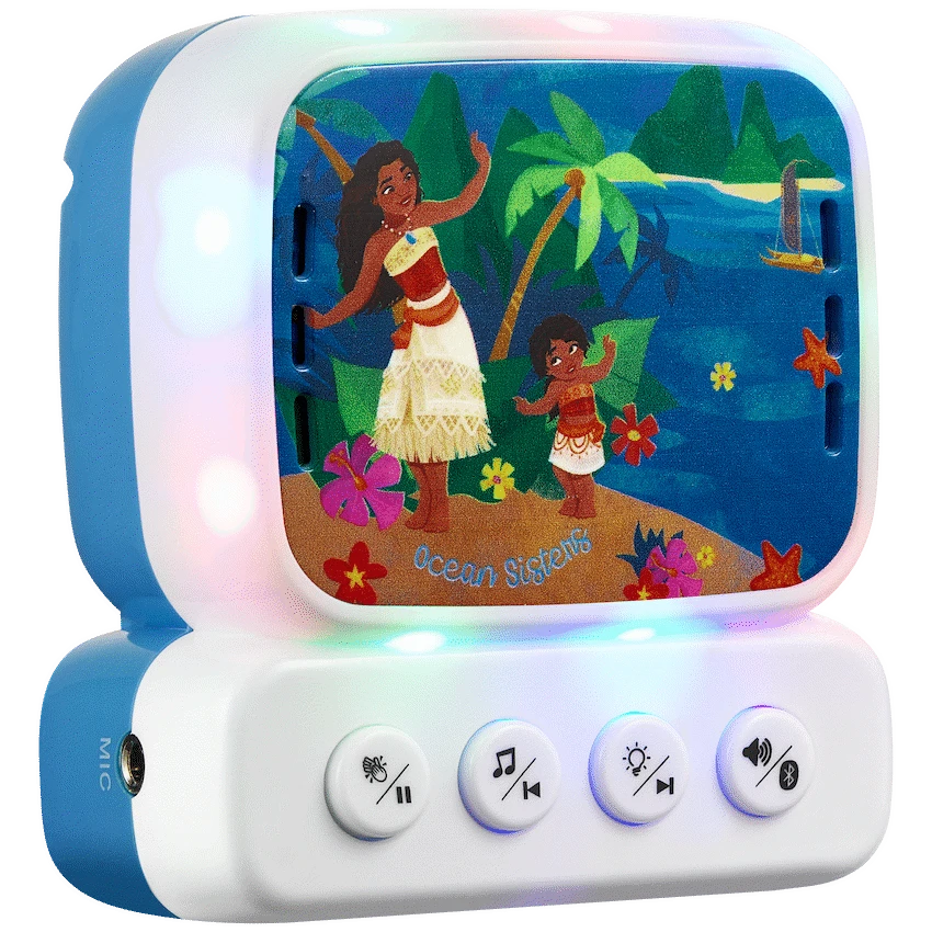 Disney Moana 2 Mini Bluetooth Karaoke Machine with Belt Hook