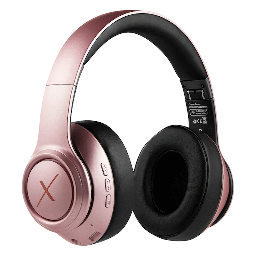 VolkanoX Quasar Series Bluetooth Headphones - Rose Gold