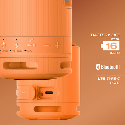 Sony XB100 Portable Bluetooth Speak - Orange