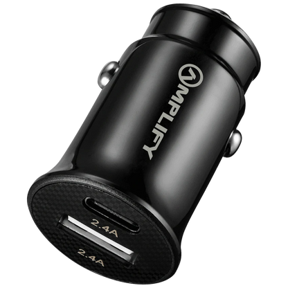 Amplify Voltix Series 12W Dual USB and USB-C Car Charger