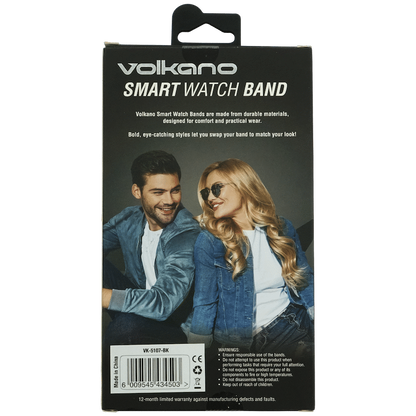Volkano Smart Watch Band - Silicone - Fitbit Inspire/Lite Large - Black