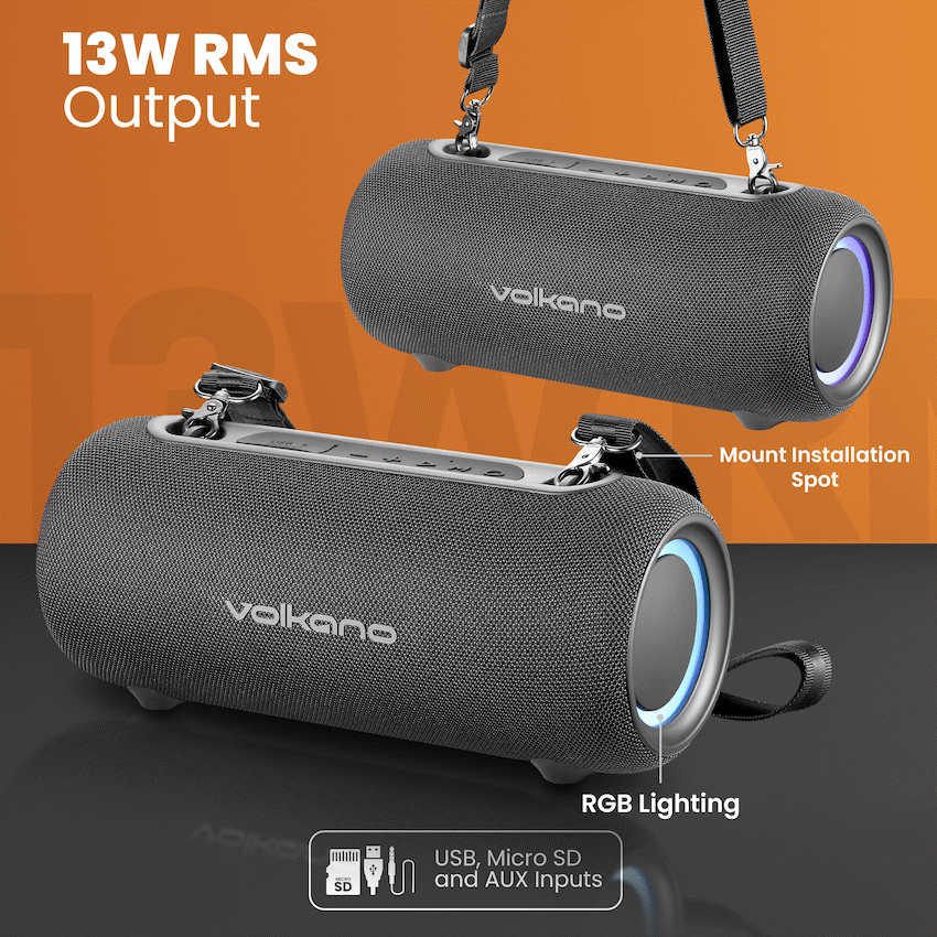 Volkano Mamba 2.0 Series Bluetooth Speaker - Black