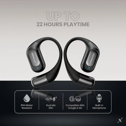 VolkanoX O300 Air Conduction OWS Earphones - Black