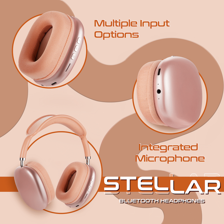 Amplify Stellar Series Bluetooth Headphones - orange