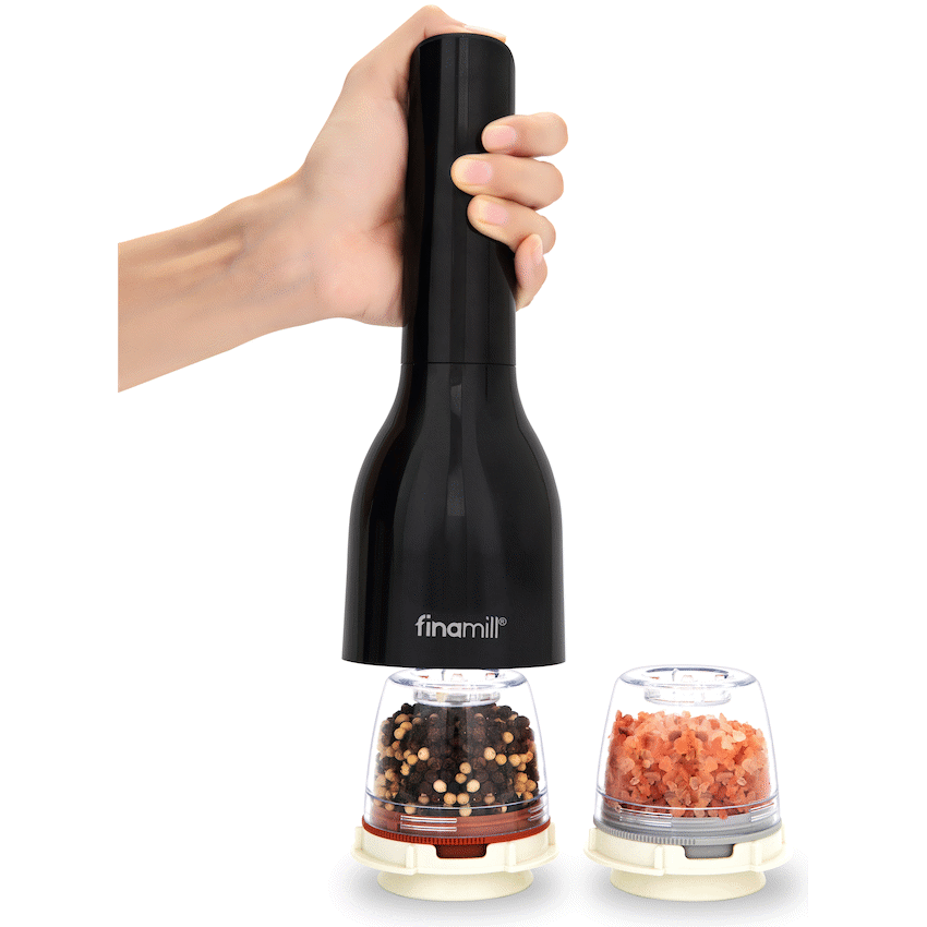 Finamill Battery-Operated Grinder - Midnight Black