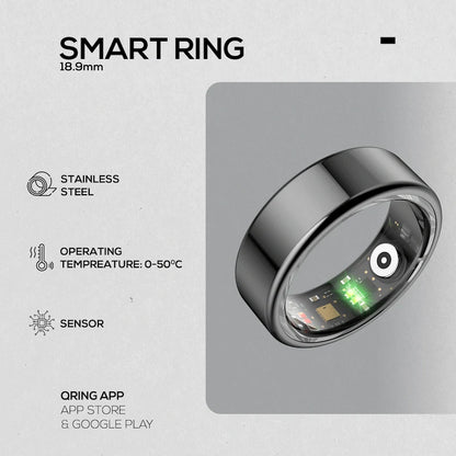 Volkano Ring Series Smart Ring - Black 18.9mm