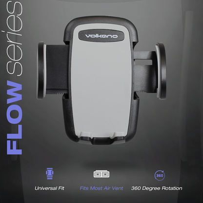 Volkano Flow Series Car Air Vent Phone Holder - Large - Black