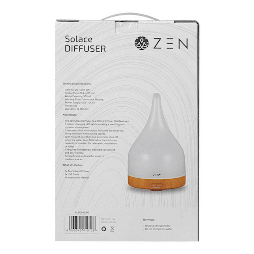 Zen Solace Diffuser - Light Wood