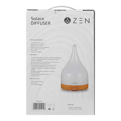 Zen Solace Diffuser - Light Wood