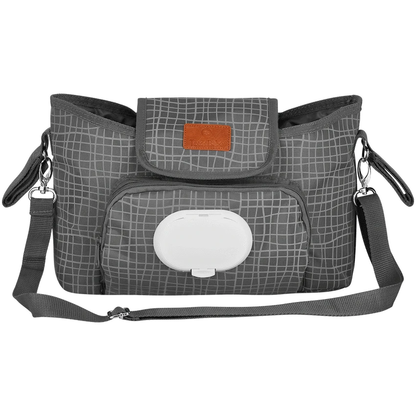Totes Babe Wavy Series Stroller Caddy Grey