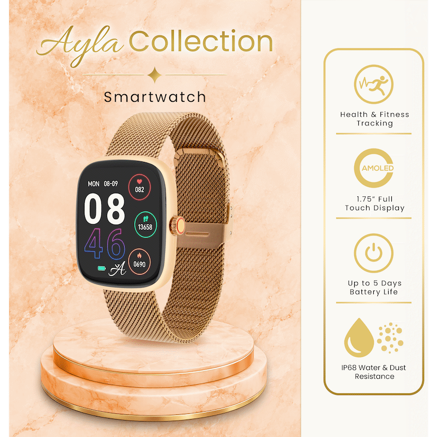 Volkano Ayla Collection Smartwatch with Milanese Strap