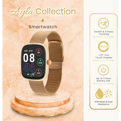 Volkano Ayla Collection Smartwatch with Milanese Strap