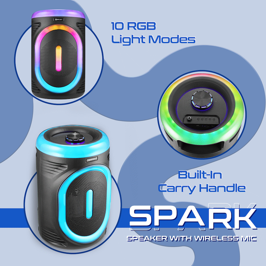 Amplify Spark Series 8" Party Speaker with Wireless Mic