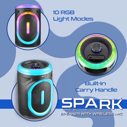 Amplify Spark Series 8" Party Speaker with Wireless Mic