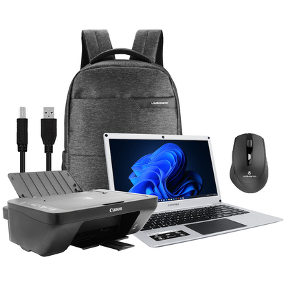 Connex Laptop L1430-PRO-SL256 - 14" Celeron N4020 8GB/256SSD W11HOME Printer+Bag+Mouse