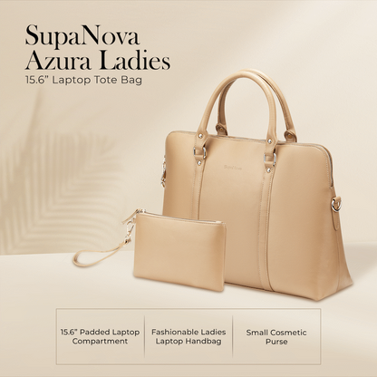 Supanova Azura Ladies 15.6" Laptop Tote Bag Taupe