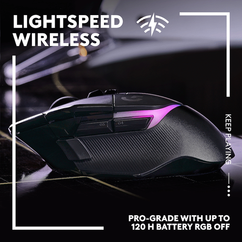 Logitech(R) G502 X PLUS Wireless Gaming Mouse - Black