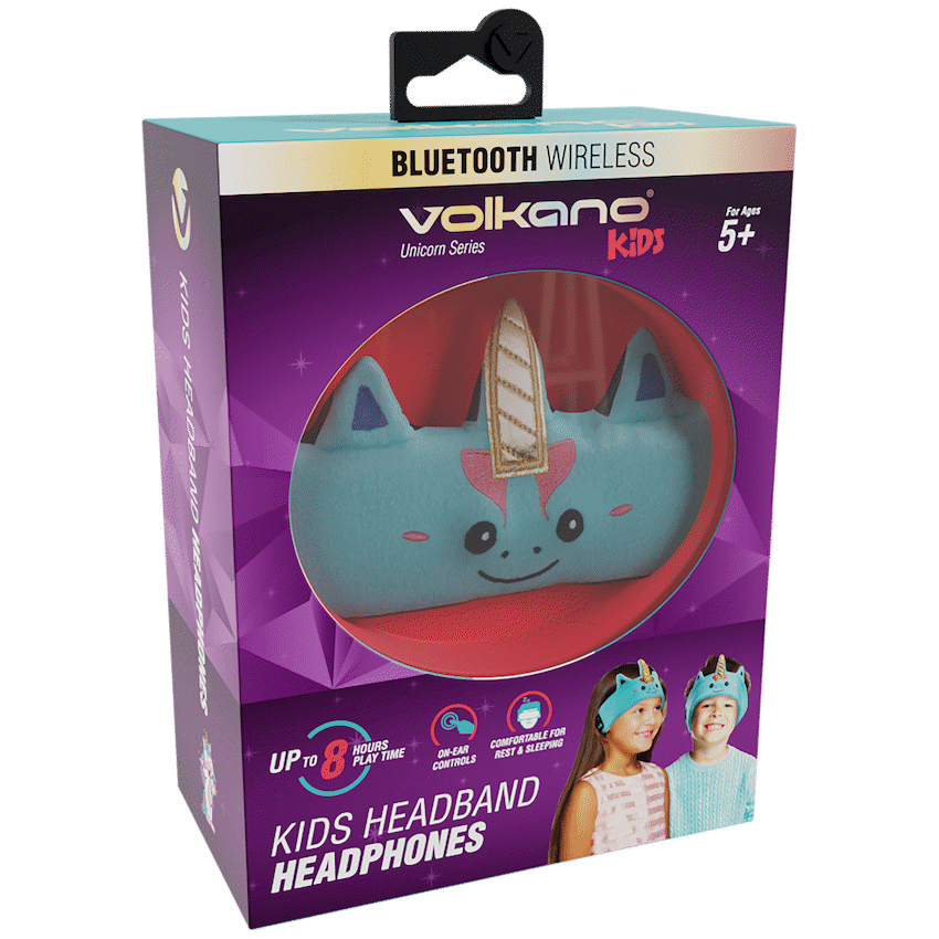 Volkano Kids Unicorn Series Bluetooth Headband Headphones