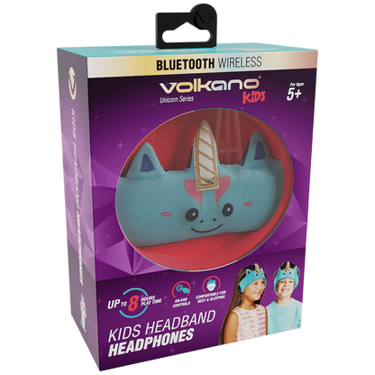 Volkano Kids Unicorn Series Bluetooth Headband Headphones