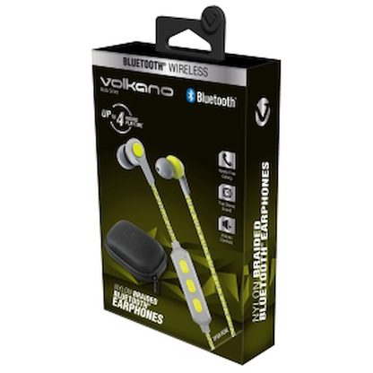 Volkano Moda - Nylon Bluetooth Earphones with Carry Case - YL