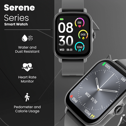 Volkano Active Tech Serene series Watch with heart rate monitor - Black