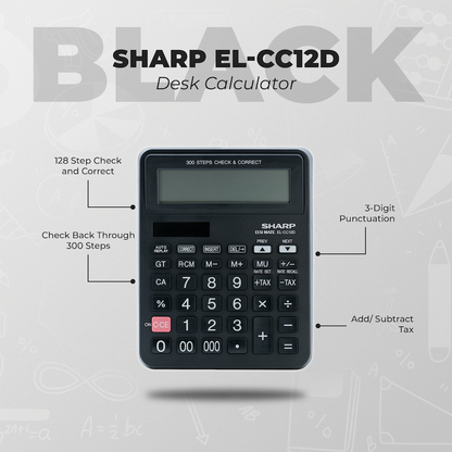 Sharp EL-CC12D Desk Calculator - CheckCorrect Tax