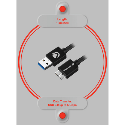 VolkanoX Data Series USB3.0 Micro USB Cable 1.8m