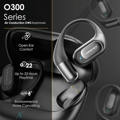VolkanoX O300 Air Conduction OWS Earphones - Black