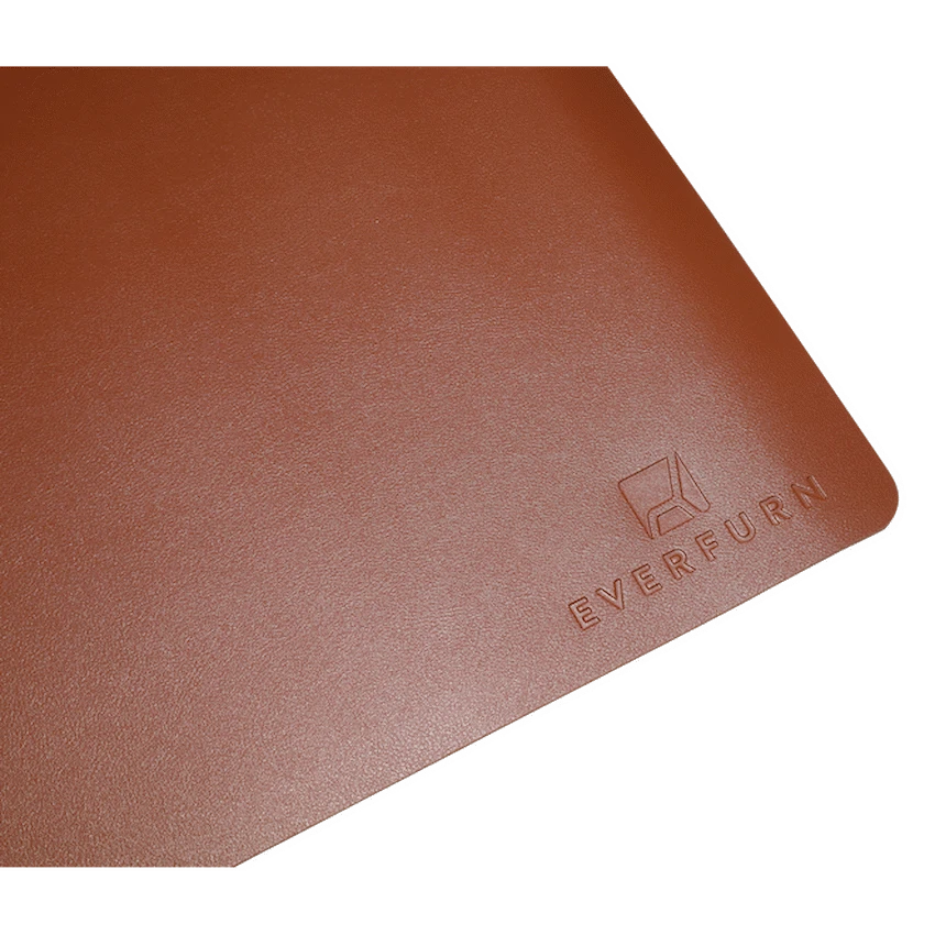 Everfurn Prime Faux Leather Desk Mat - Brown