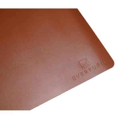 Everfurn Prime Faux Leather Desk Mat - Brown