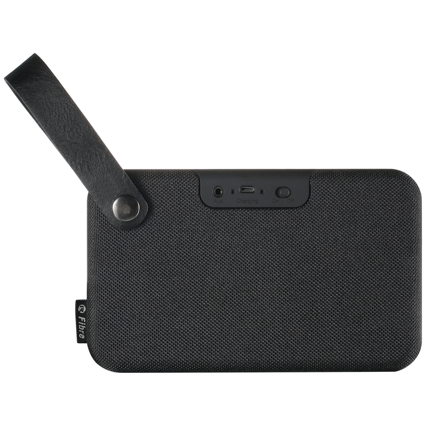 Rocka Fibre Series Bluetooth Speaker with Fabric Trim - Black