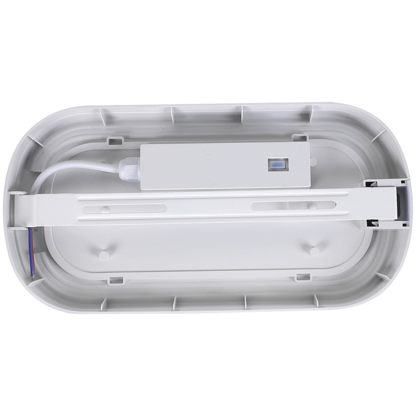 Ellies Ellipse Series AC 24W Capsule LED Bulkhead - PC - WT