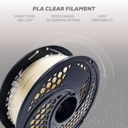 PLA Filament - Clear - 1kg, 1.75mm
