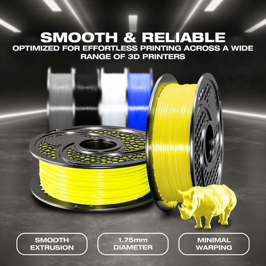 SA Filament PLA UV Neon Filament 1kg -  Lunar Yellow